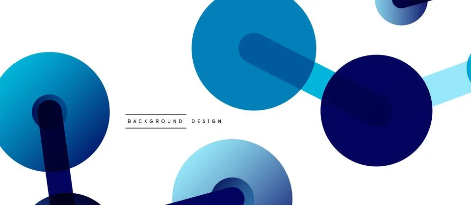 Abstract background. Round dots connected by lines. Trendy techno business 스톡 일러스트