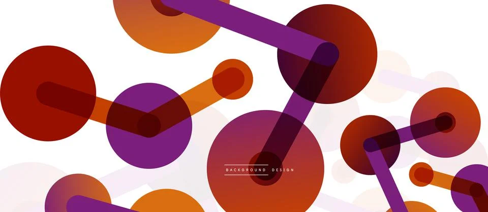 Abstract background. Round dots connected by lines. Trendy techno business イラスト素材