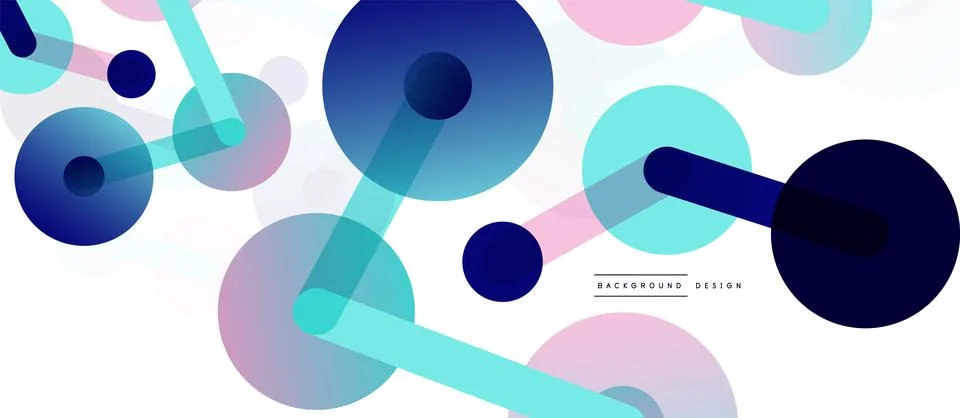 Abstract background. Round dots connected by lines. Trendy techno business イラスト素材