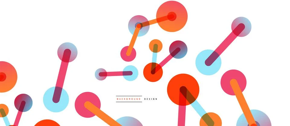 Abstract background. Round dots connected by lines. Trendy techno business イラスト素材