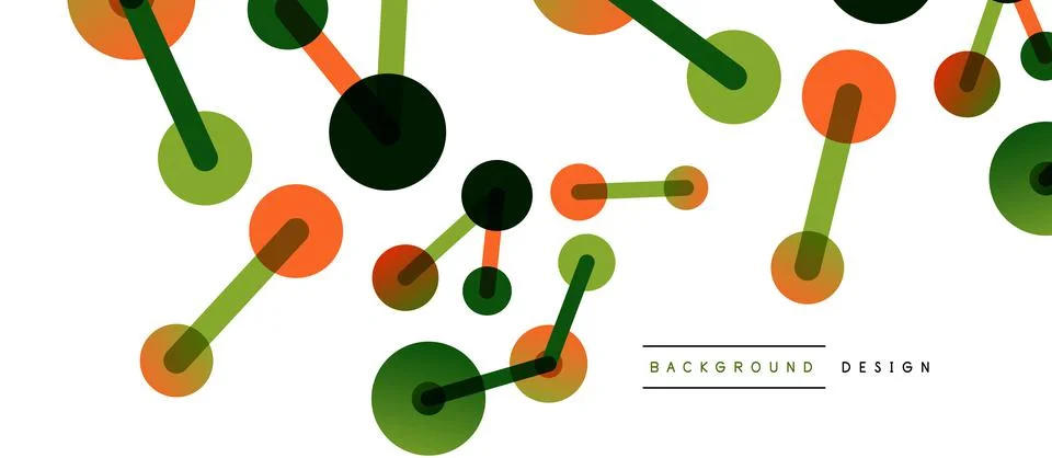 Abstract background. Round dots connected by lines. Trendy techno business イラスト素材