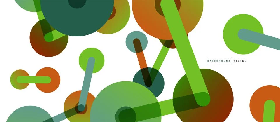 Abstract background. Round dots connected by lines. Trendy techno business Stock Illustration