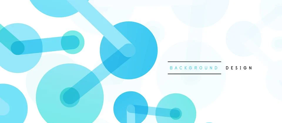 Abstract background. Round dots connected by lines. Trendy techno business Illustrazione stock