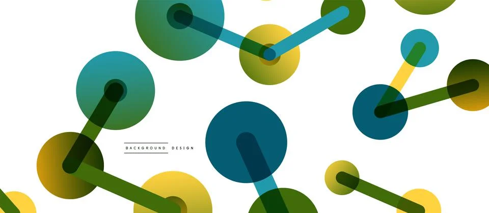 Abstract background. Round dots connected by lines. Trendy techno business イラスト素材