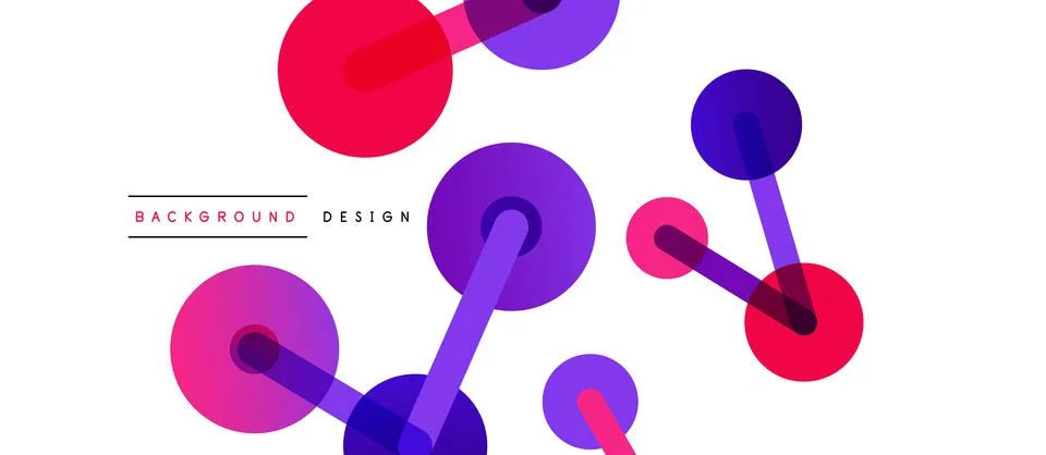 Abstract background. Round dots connected by lines. Trendy techno business イラスト素材