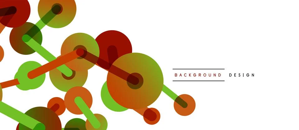 Abstract background. Round dots connected by lines. Trendy techno business Stockillustratie