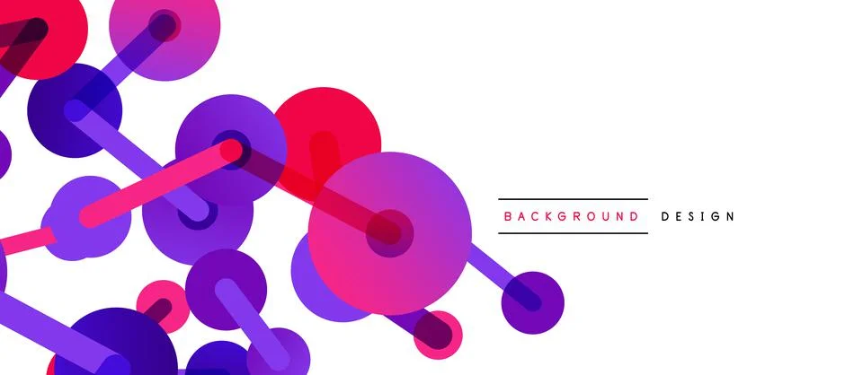 Abstract background. Round dots connected by lines. Trendy techno business 库存插图