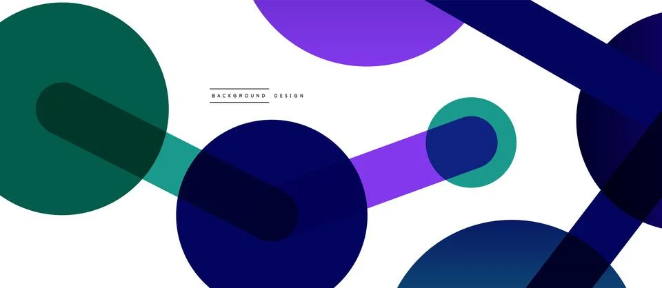 Abstract background. Round dots connected by lines. Trendy techno business Stock Illustration