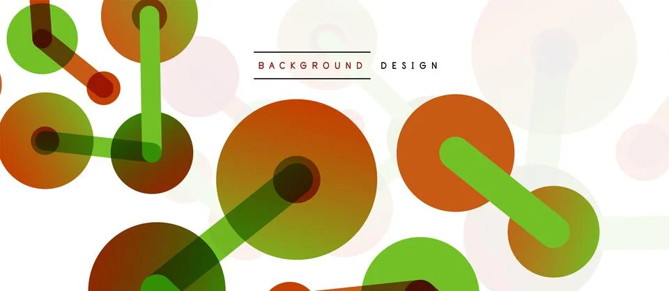 Abstract background. Round dots connected by lines. Trendy techno business 스톡 일러스트