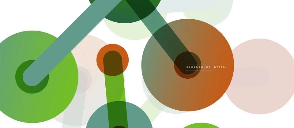 Abstract background. Round dots connected by lines. Trendy techno business Stock Illustration