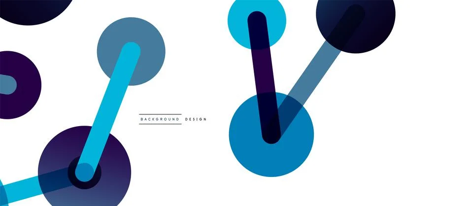 Abstract background. Round dots connected by lines. Trendy techno business イラスト素材