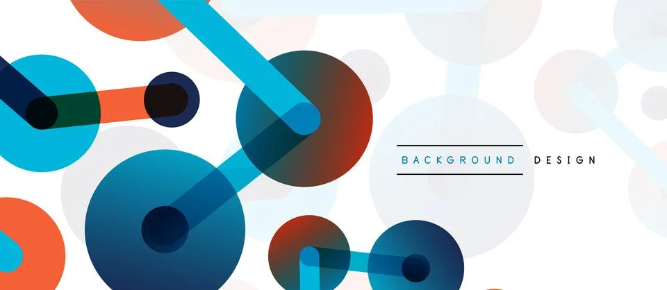Abstract background. Round dots connected by lines. Trendy techno business 스톡 일러스트