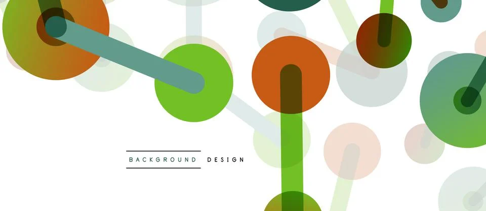 Abstract background. Round dots connected by lines. Trendy techno business 스톡 일러스트