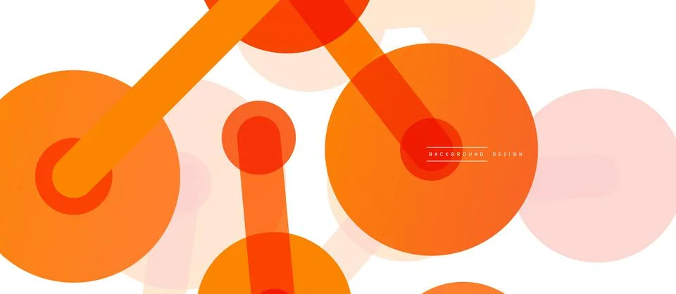 Abstract background. Round dots connected by lines. Trendy techno business Stock Illustration