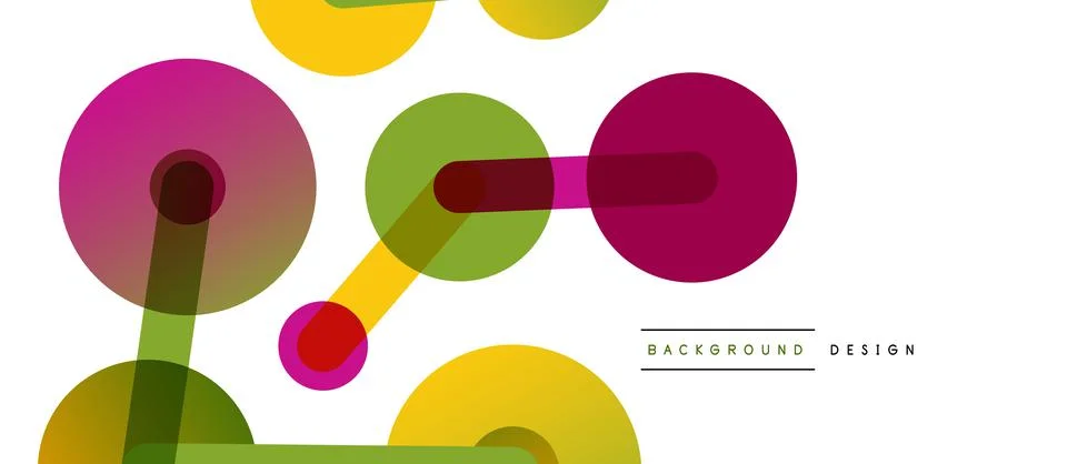Abstract background. Round dots connected by lines. Trendy techno business Stockillustratie