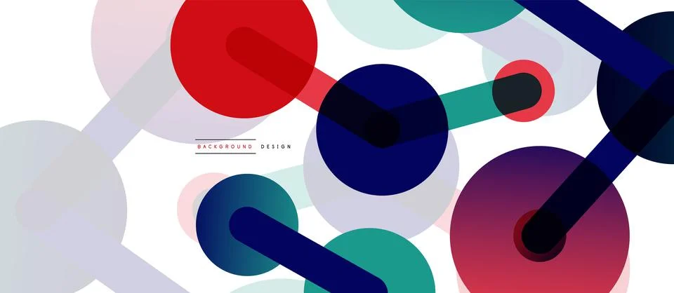 Abstract background. Round dots connected by lines. Trendy techno business 스톡 일러스트