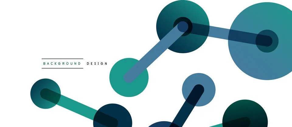 Abstract background. Round dots connected by lines. Trendy techno business イラスト素材