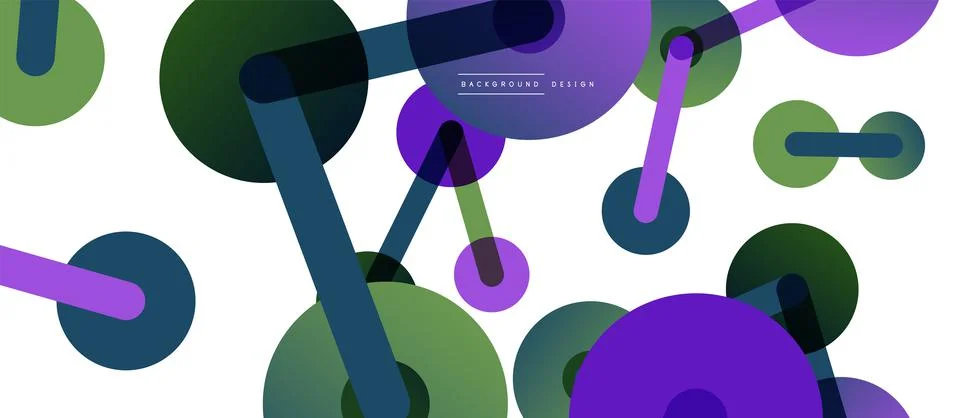 Abstract background. Round dots connected by lines. Trendy techno business イラスト素材