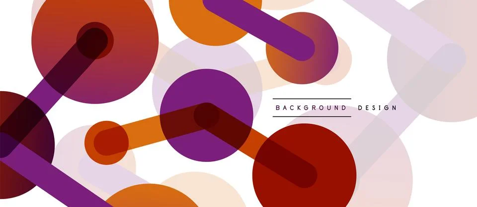 Abstract background. Round dots connected by lines. Trendy techno business イラスト素材