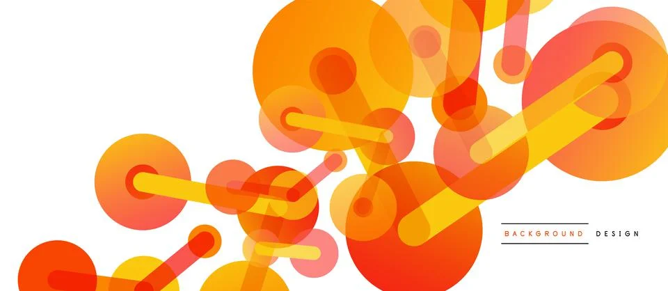 Abstract background. Round dots connected by lines. Trendy techno business イラスト素材