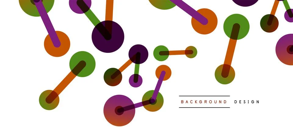 Abstract background. Round dots connected by lines. Trendy techno business イラスト素材