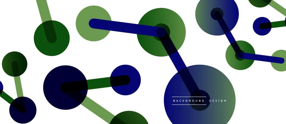 Abstract background. Round dots connected by lines. Trendy techno business 스톡 일러스트