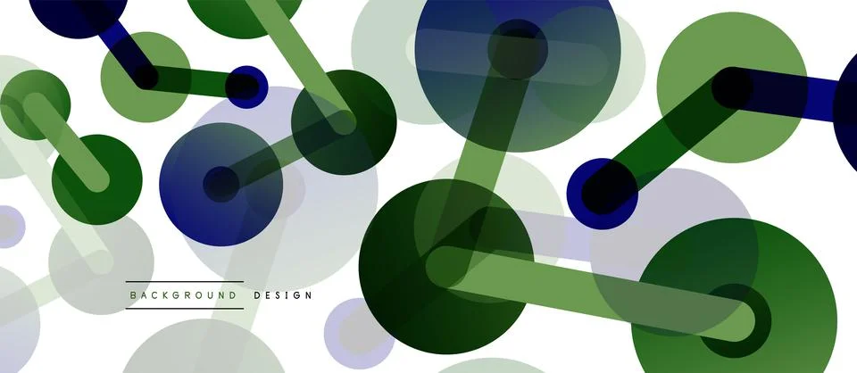 Abstract background. Round dots connected by lines. Trendy techno business 스톡 일러스트