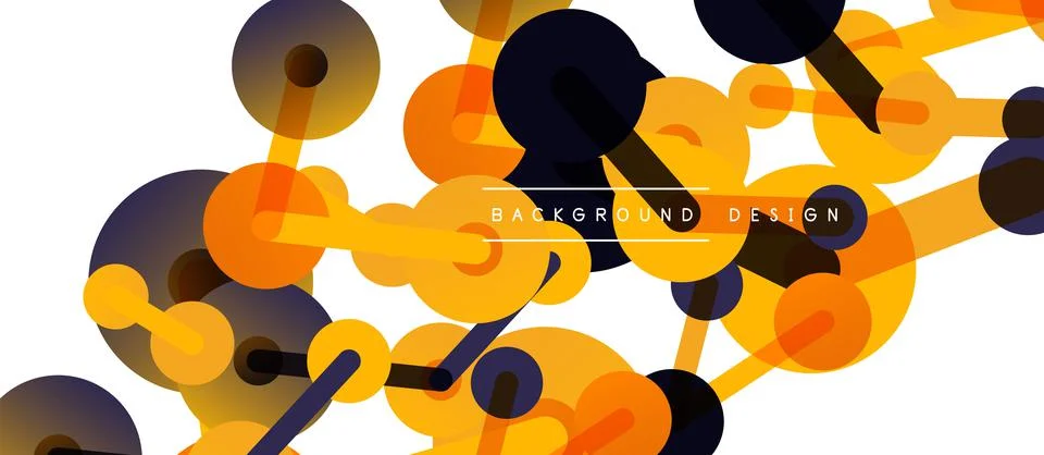 Abstract background. Round dots connected by lines. Trendy techno business イラスト素材