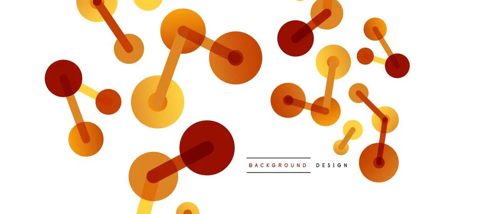 Abstract background. Round dots connected by lines. Trendy techno business イラスト素材