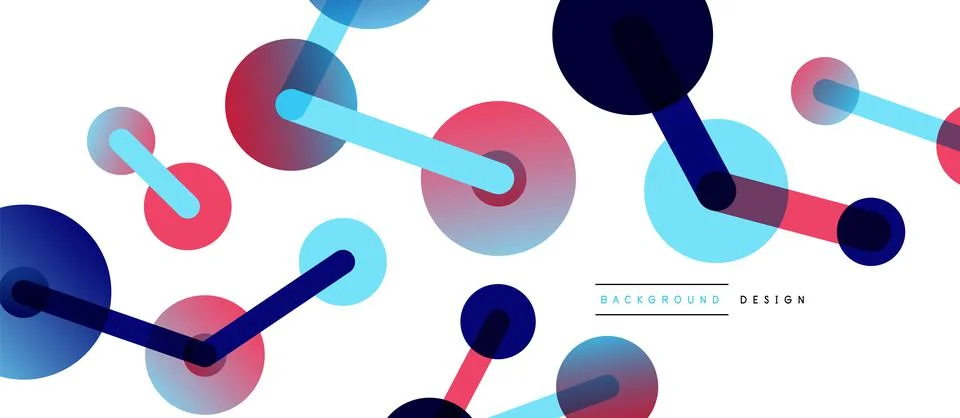 Abstract background. Round dots connected by lines. Trendy techno business イラスト素材