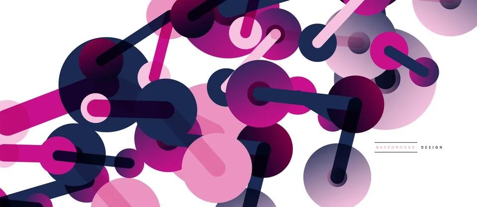 Abstract background. Round dots connected by lines. Trendy techno business イラスト素材