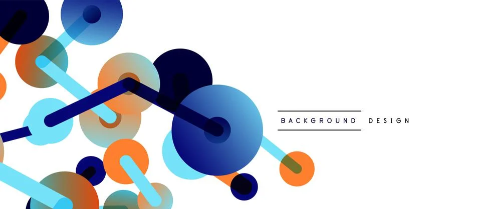 Abstract background. Round dots connected by lines. Trendy techno business イラスト素材