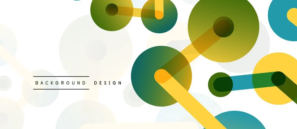Abstract background. Round dots connected by lines. Trendy techno business 库存插图