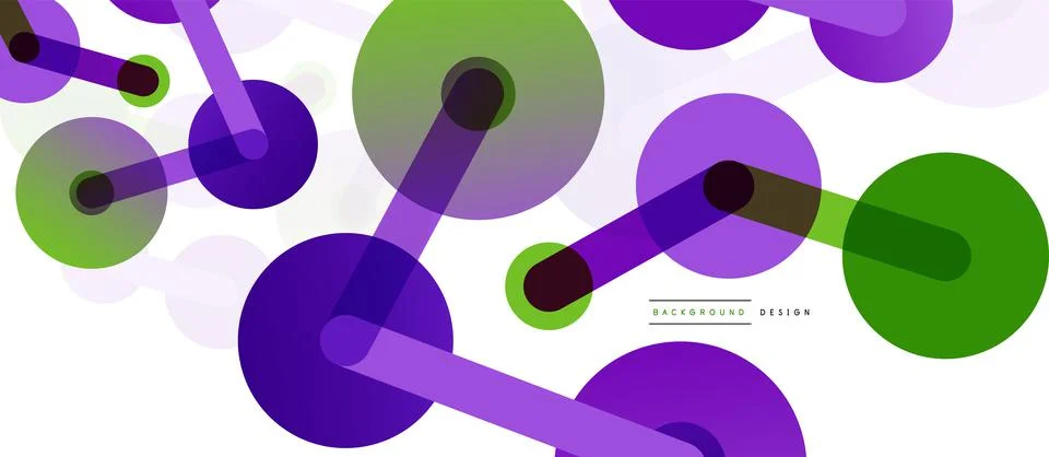 Abstract background. Round dots connected by lines. Trendy techno business 스톡 일러스트