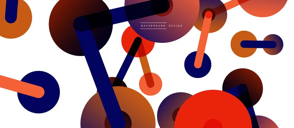Abstract background. Round dots connected by lines. Trendy techno business イラスト素材