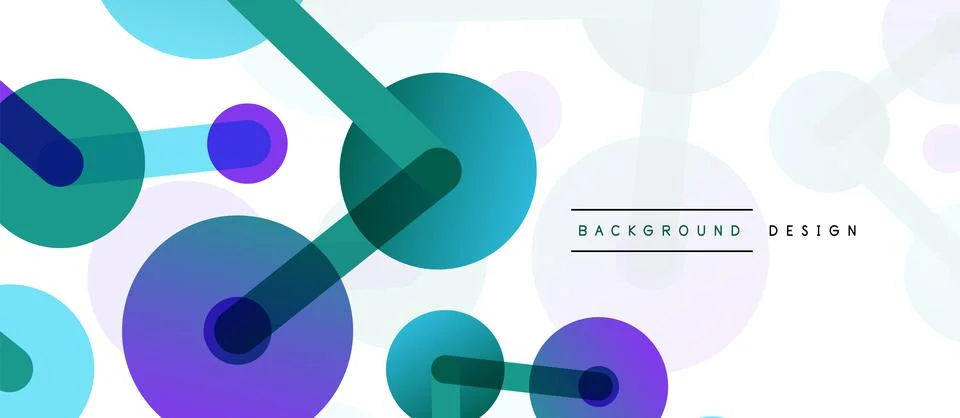 Abstract background. Round dots connected by lines. Trendy techno business 库存插图