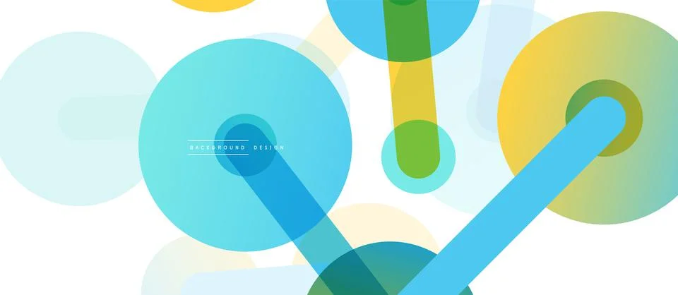 Abstract background. Round dots connected by lines. Trendy techno business Stock Illustration