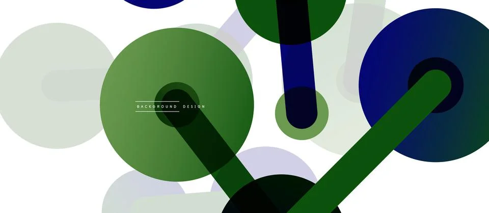 Abstract background. Round dots connected by lines. Trendy techno business Stock Illustration