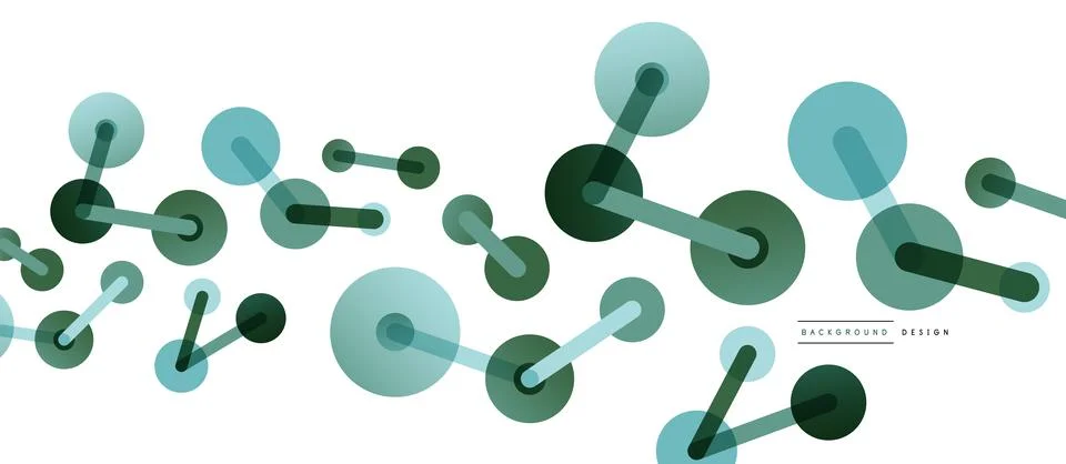 Abstract background. Round dots connected by lines. Trendy techno business イラスト素材