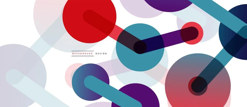 Abstract background. Round dots connected by lines. Trendy techno business イラスト素材