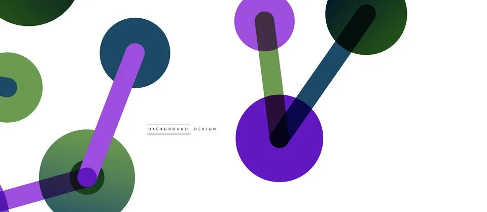 Abstract background. Round dots connected by lines. Trendy techno business 스톡 일러스트