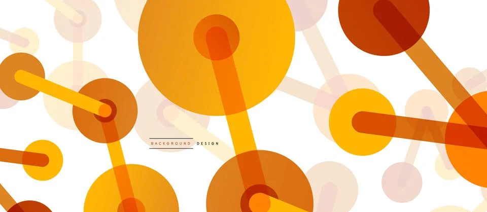 Abstract background. Round dots connected by lines. Trendy techno business 스톡 일러스트