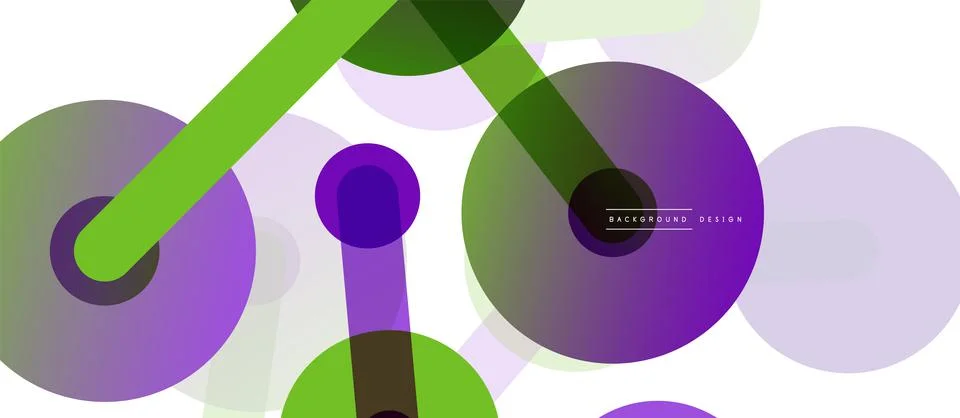 Abstract background. Round dots connected by lines. Trendy techno business Stock Illustration