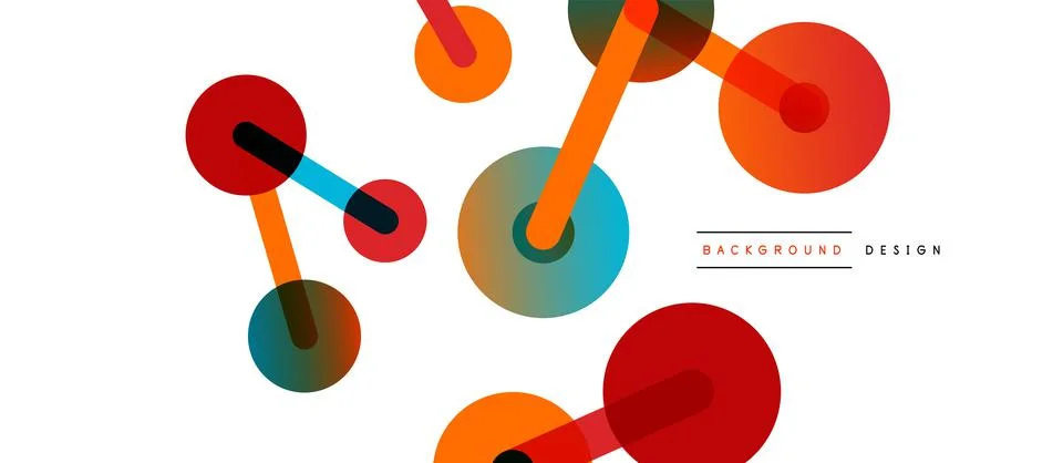 Abstract background. Round dots connected by lines. Trendy techno business イラスト素材