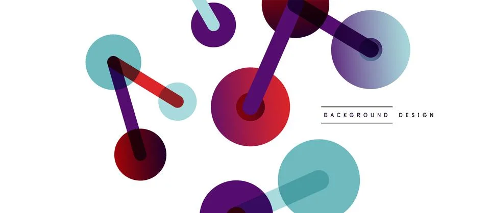Abstract background. Round dots connected by lines. Trendy techno business イラスト素材