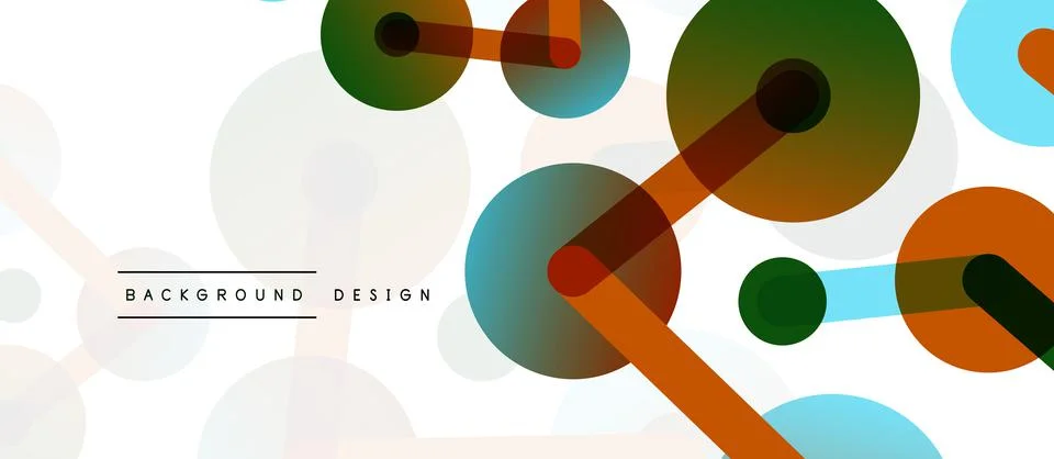 Abstract background. Round dots connected by lines. Trendy techno business イラスト素材