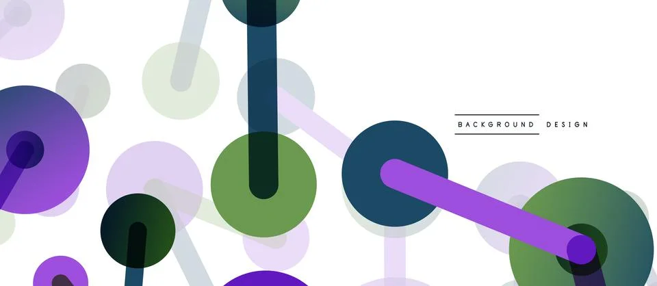 Abstract background. Round dots connected by lines. Trendy techno business 스톡 일러스트