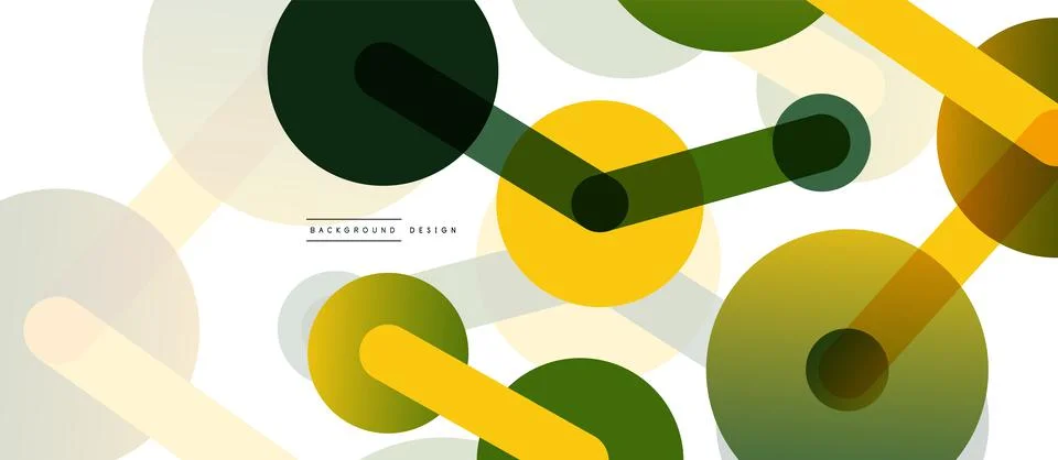 Abstract background. Round dots connected by lines. Trendy techno business Stockillustratie