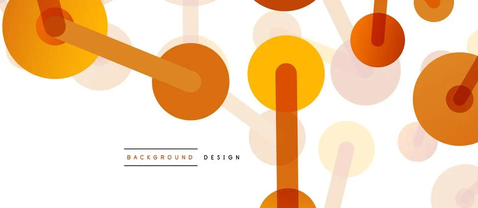 Abstract background. Round dots connected by lines. Trendy techno business Stockillustratie