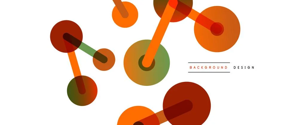 Abstract background. Round dots connected by lines. Trendy techno business 스톡 일러스트